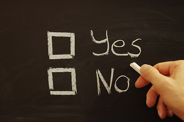 Image showing vote yes or no