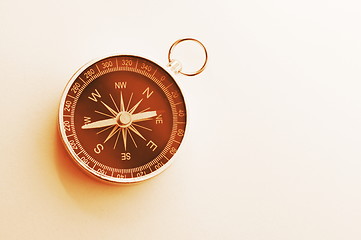 Image showing compass and white copyspace