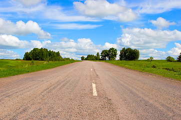 Image showing Open road on countryside