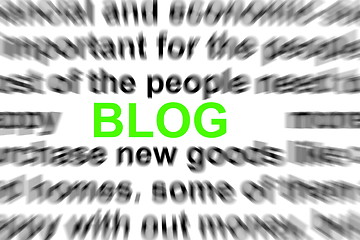 Image showing blog or internet concept