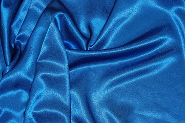 Image showing blue satin background