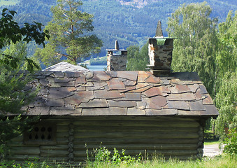 Image showing Cottage with stoneroof