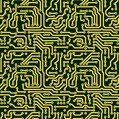 Image showing Abstract seamless texture - circuit board