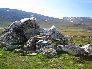 Image showing Stonecabin in Jotunheimen