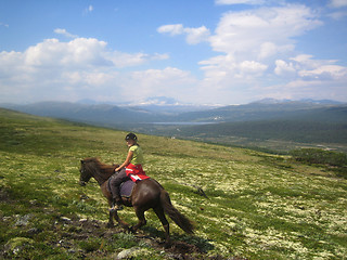 Image showing Ride in the mountain