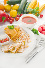 Image showing original Mexican quesadilla de pollo