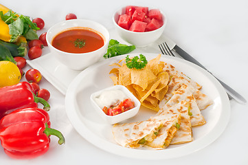 Image showing original Mexican quesadilla de pollo