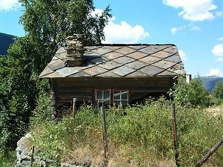 Image showing Cabin with clated roof