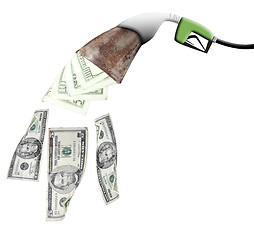 Image showing Gas Pump Eating a Wallet