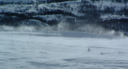 Image showing Heavy wind in the mountain