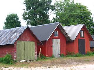 Image showing boat houses