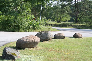 Image showing Stones beside the path