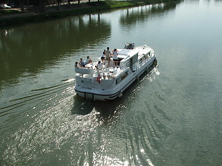 Image showing Canalboat in France