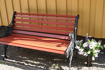 Image showing Sofa in wood and iron