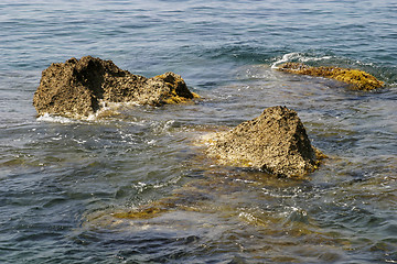 Image showing Rocks and Sea