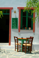 Image showing greek island cafe