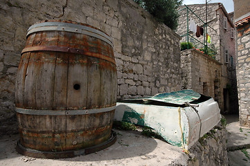 Image showing barrel and boat