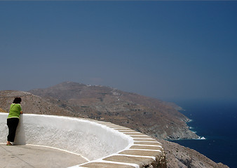 Image showing woman at overlook