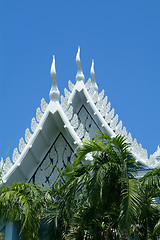 Image showing White Buddhist temple in Thailand