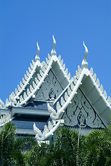 Image showing White Buddhist temple in Thailand