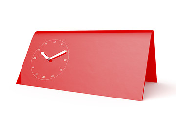 Image showing Red mechanical clock