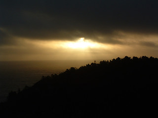 Image showing Sunset by the sea