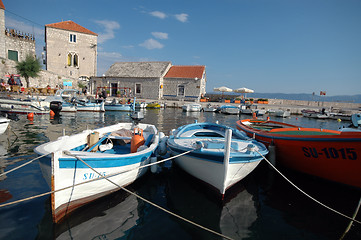 Image showing boats in the harbor