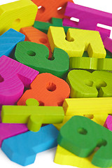 Image showing Child toy wooden letters