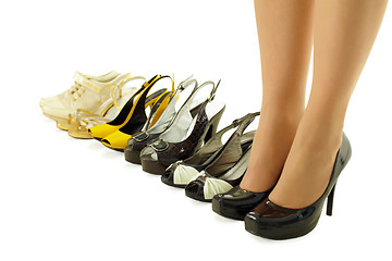 Image showing female legs in high heels