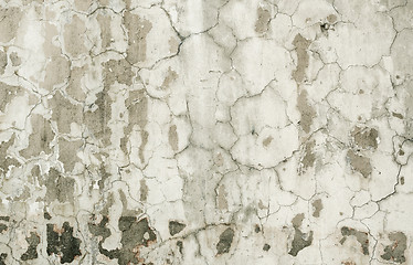 Image showing Old plaster on wall with cracks