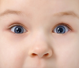 Image showing Eyes of child full of interest