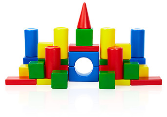 Image showing Toy castle isolated on white background