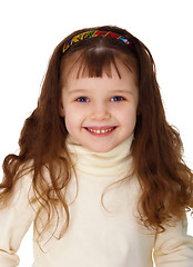 Image showing Portrait of a smiling girl with long hair