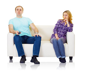 Image showing Husband and wife do not find mutual understanding