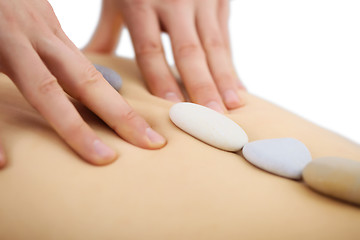 Image showing Man's hands do special massage