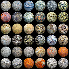 Image showing Balls of different materials - seamless texture