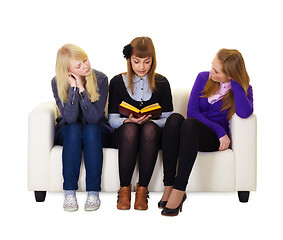 Image showing Friends read the book