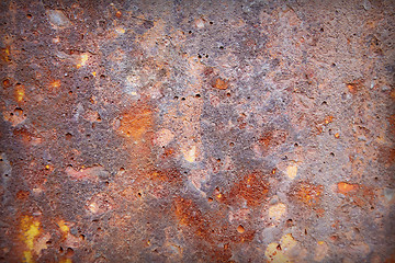Image showing Uneven surface - old dirty rusty background