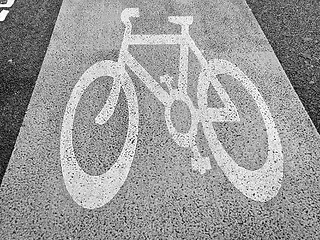 Image showing Bike lane sign