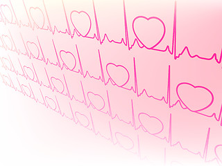 Image showing Electrocardiogram, waveform from EKG test. EPS 8