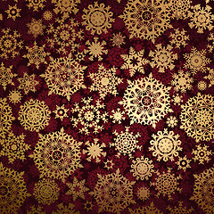 Image showing Christmas pattern snowflake background. EPS 8