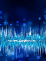 Image showing Abstract bokeh waveform vector background. EPS 8