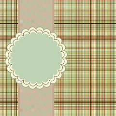 Image showing Wallace tartan vintage card background. EPS 8