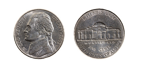 Image showing Five cents