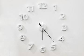 Image showing White wall clock