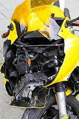 Image showing Motorcycle wreck