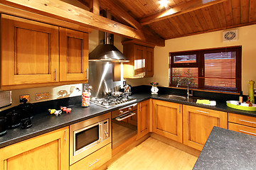 Image showing Wooden kitchen