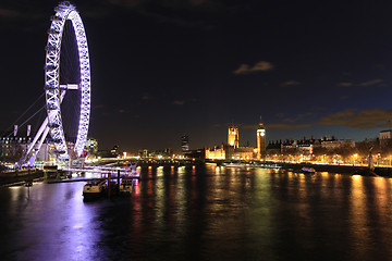 Image showing London eye wheel
