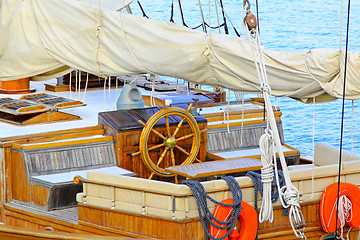 Image showing Ship wheel house