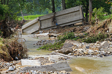 Image showing Bridge after flood